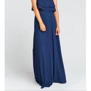Show Me Your‎ Mumu Princess Ariel A-Line Maxi Skirt Rich Navy Crisp M